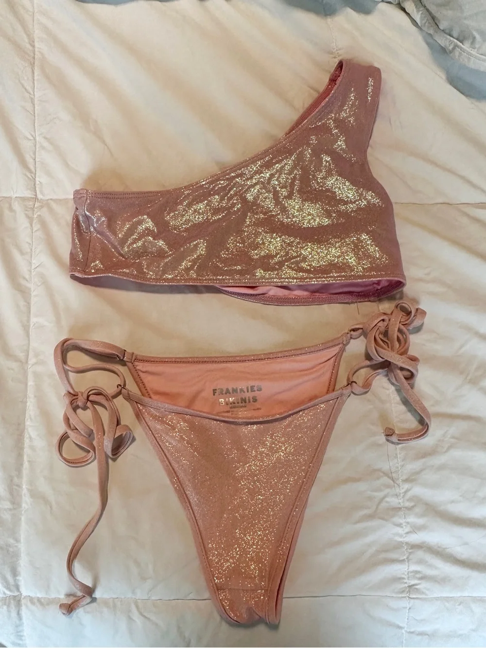 Frankie's Bikinis Iridescent “Gilded Angel” Bikini Set